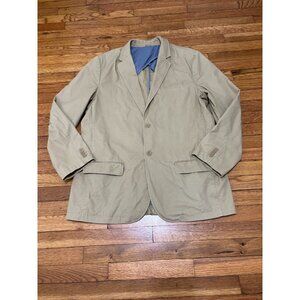 Old Navy Mens Blazer Jacket Size XL 48L Beige Cotton Twill 2 Button Sport Coat